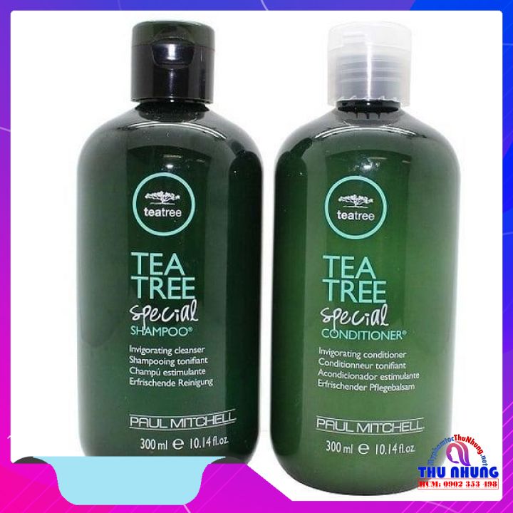 [+Tặng mũ trùm]Bộ dầu gội xả làm sạch gàu Paul Mitchell Tea Tree 300ml