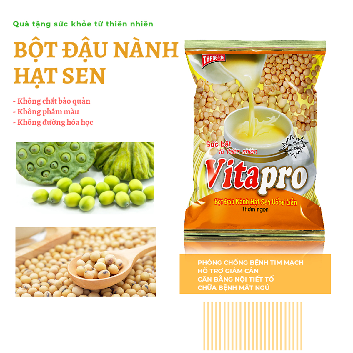 BỘT ĐẬU NÀNH HẠT SEN VITAPRO