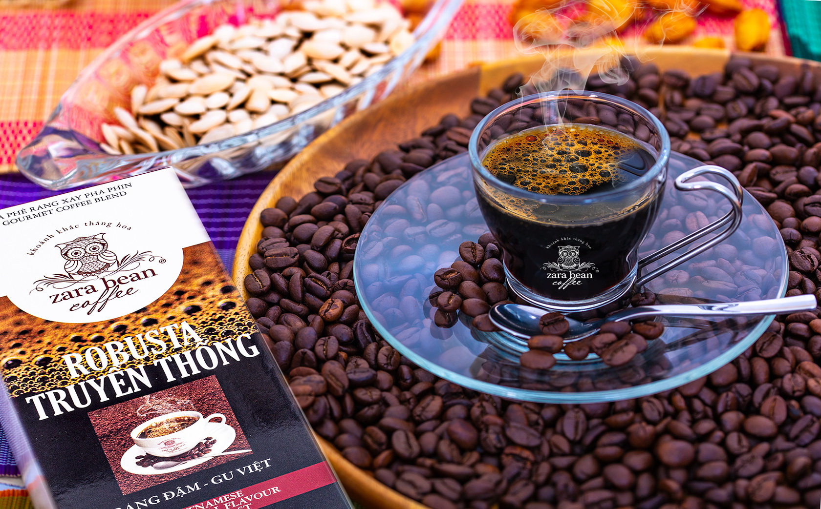 Cà phê pha phin Robusta Truyền Thống túi 500g