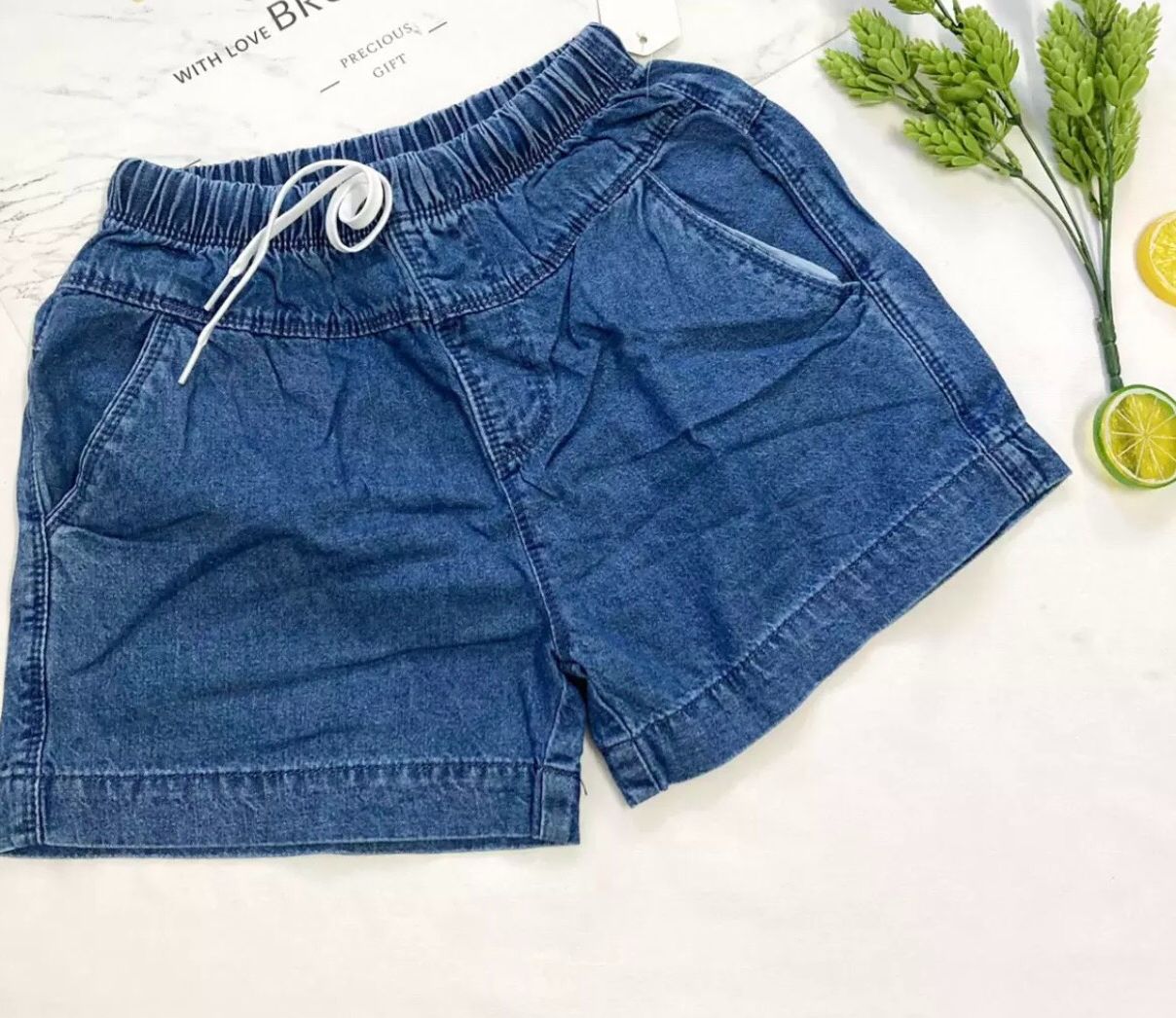 QUẦN SHORT JEAN NỮ LƯNG THUN, COMBO 3 CÁI 100K
