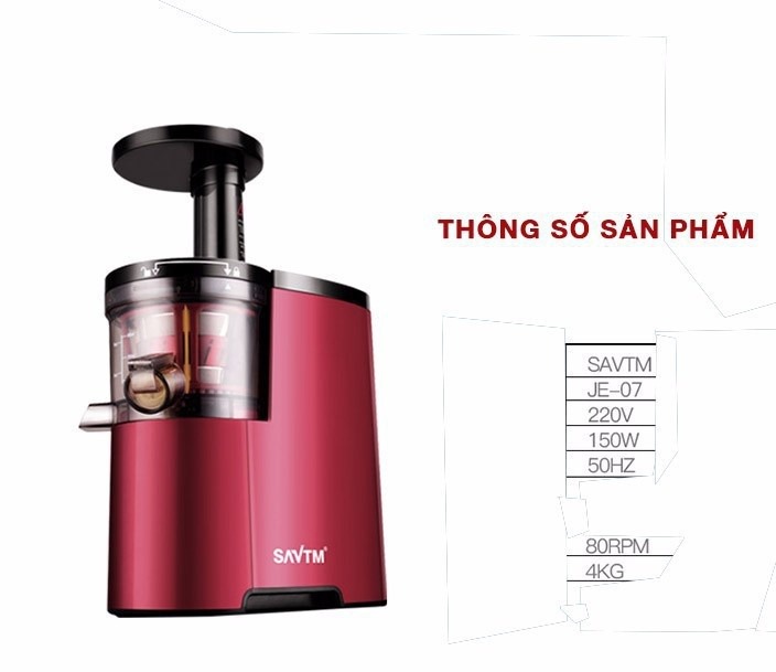 Máy ép chậm cao cấp SAVTM JE07 - bảo hành 12 tháng