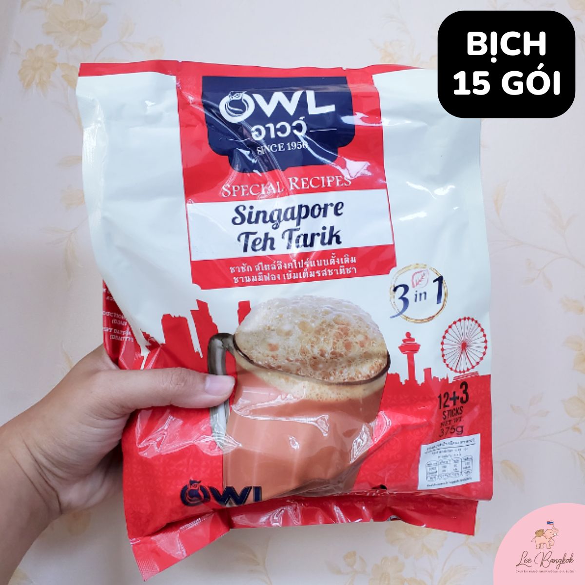 Bịch trà sữa - cà phê owl singapore nhập khẩu thái lan thơm ngon trà sữa 15 gói, cafe 20 gói chuẩn