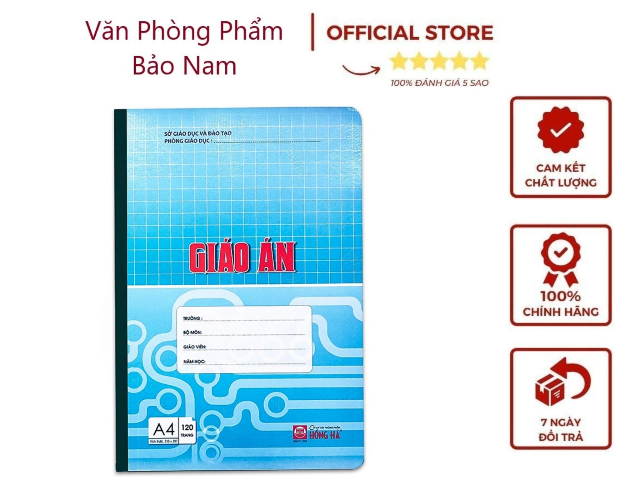 Sổ giáo án hồng hà a4 120 trang 4520