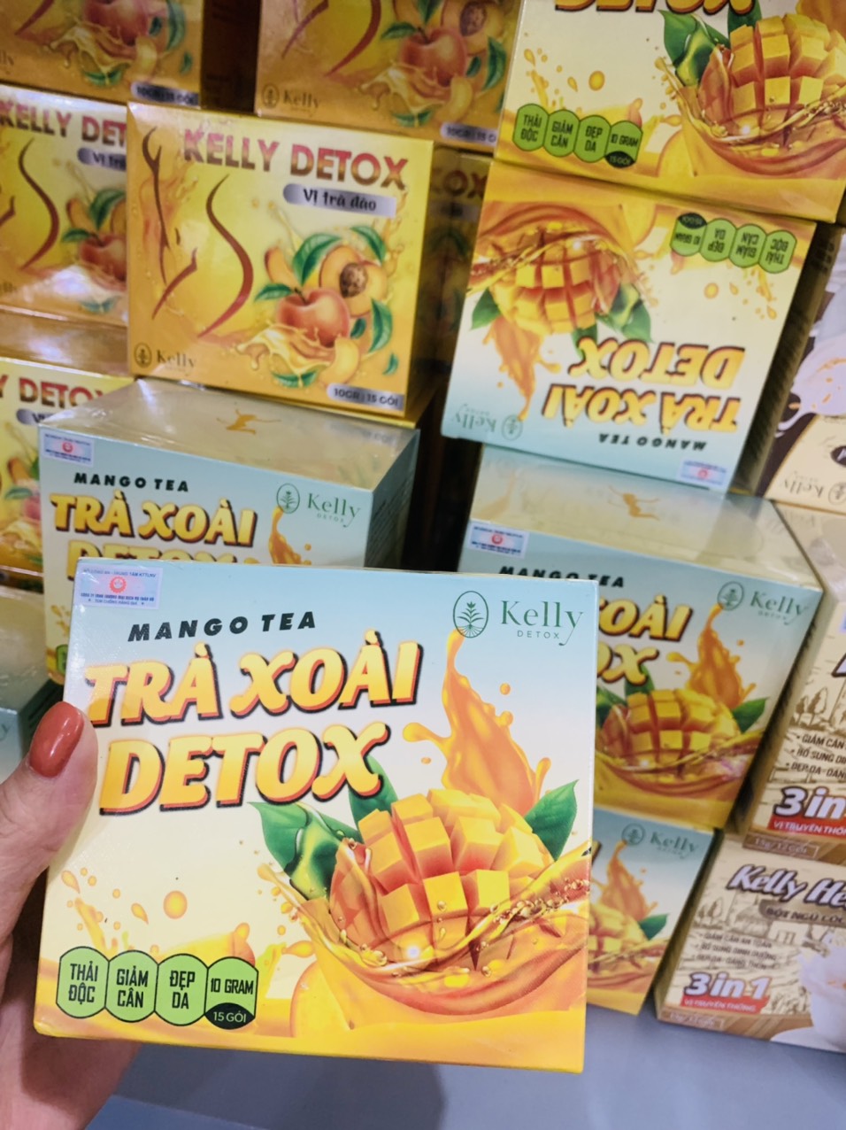 Trà bí đao Kelly detox hộp 15 gói