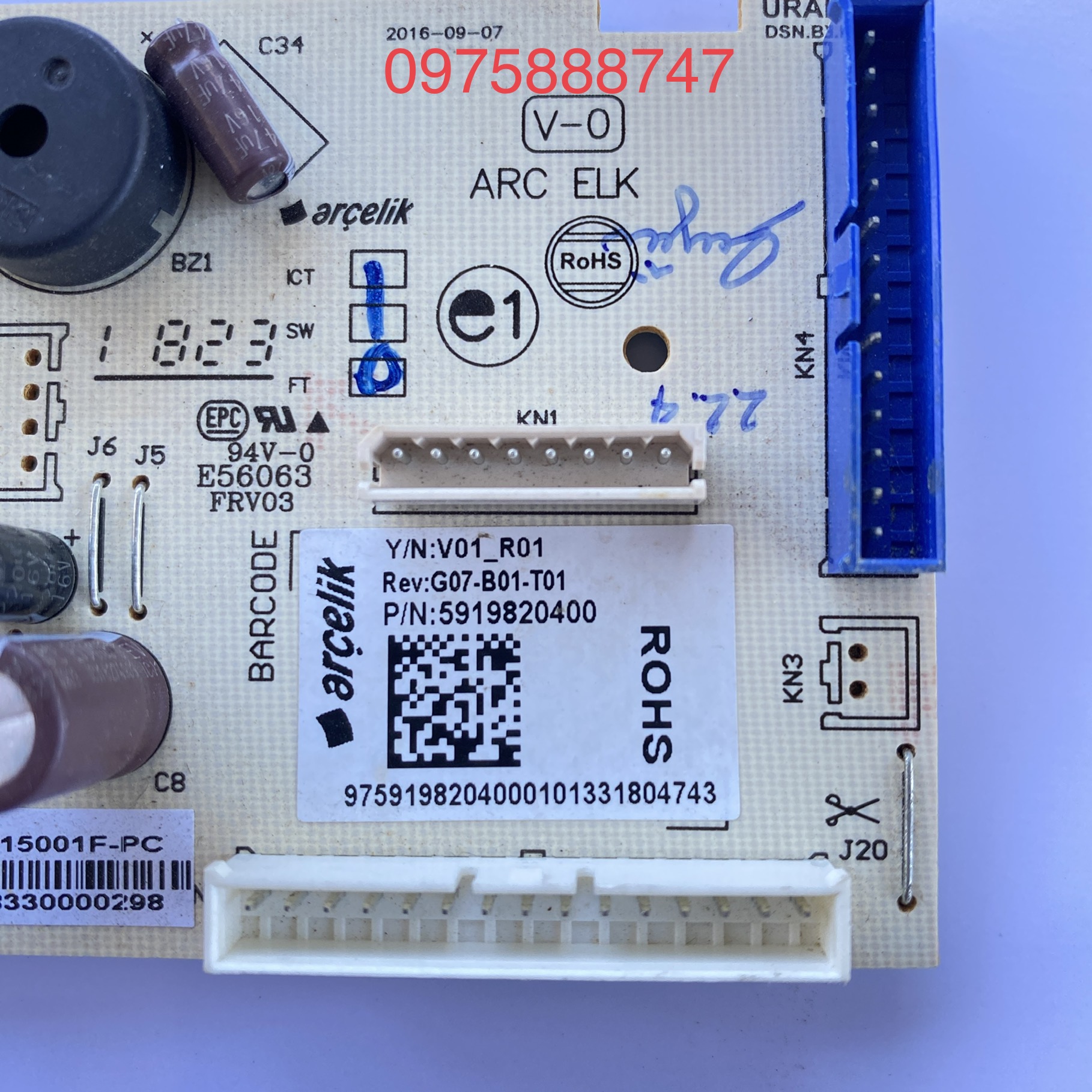 Bo điều khiển tủ lạnh Beko ( hãng tháo máy )