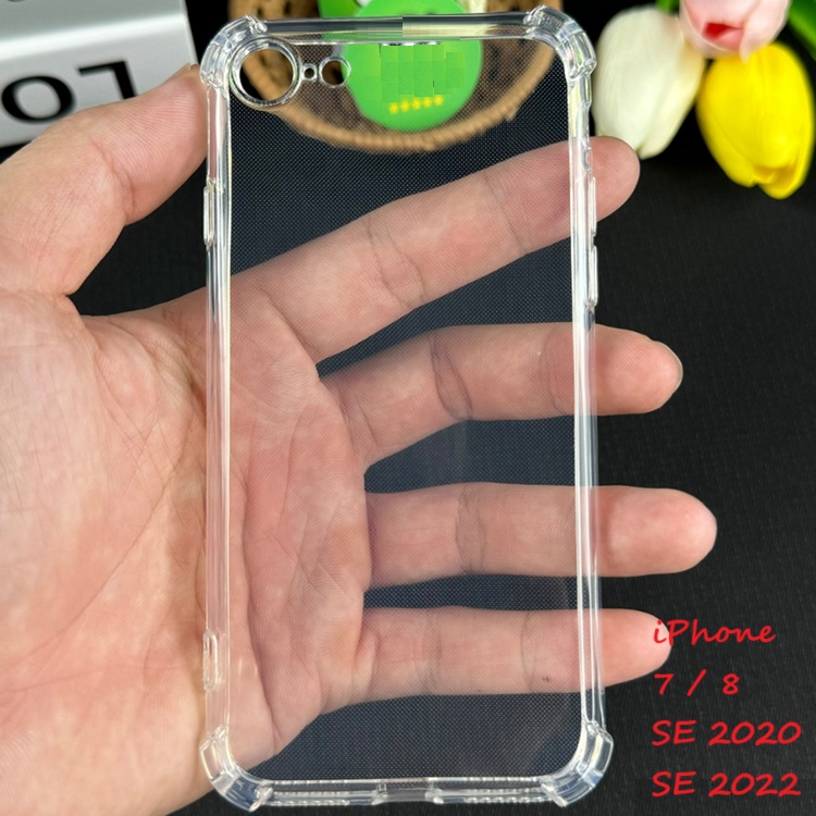 Ốp cho iPhone 7 / 8 / 7 Plus / 8 Plus - Dẻo Trong Chống Sốc Bảo Vệ Camera