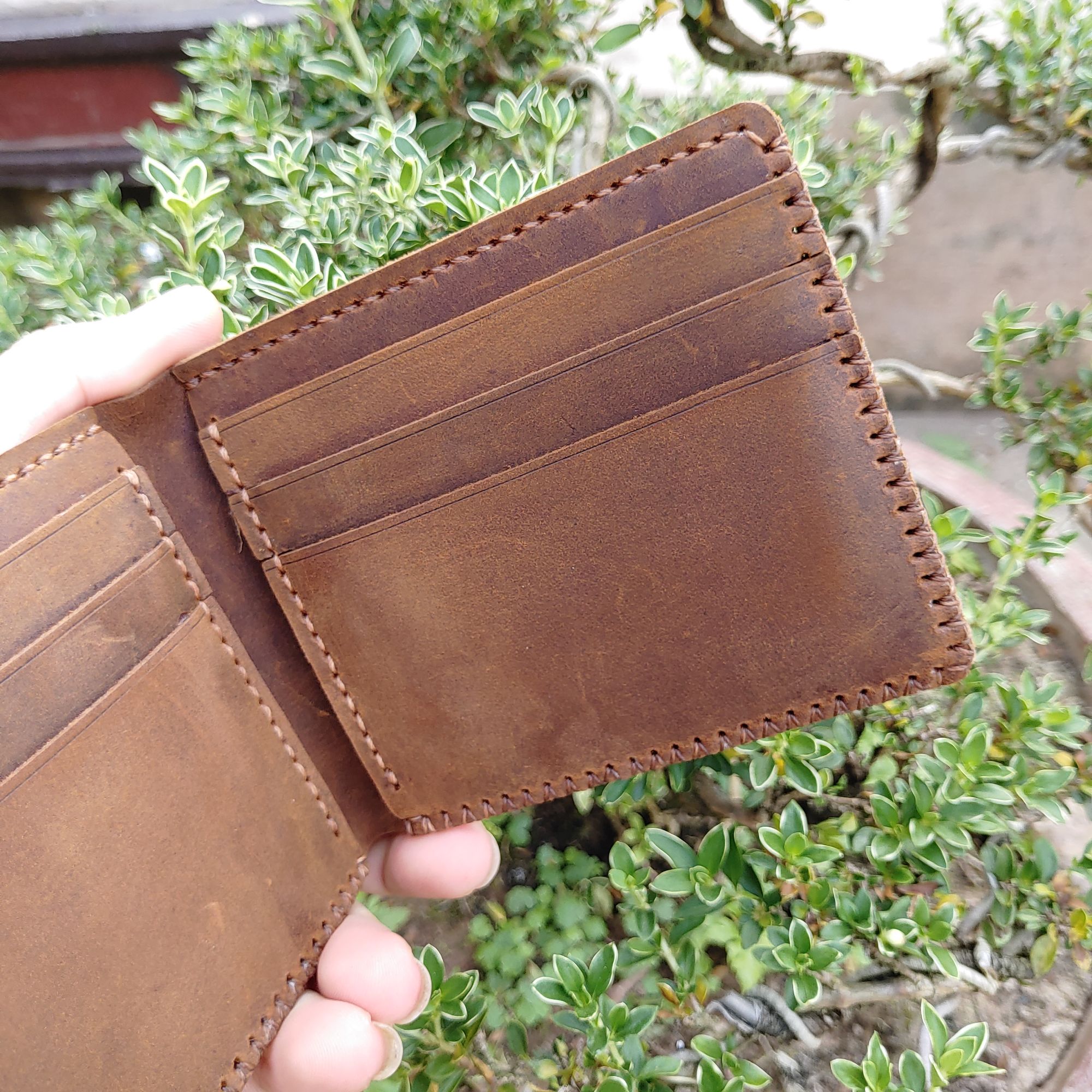 Ví Da Nam Handmade 100% Da Bò Thật Nhập Khẩu SVD19