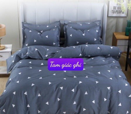 Bộ ga gối Drap 1m4 Cotton Poly Vikona mã 07
