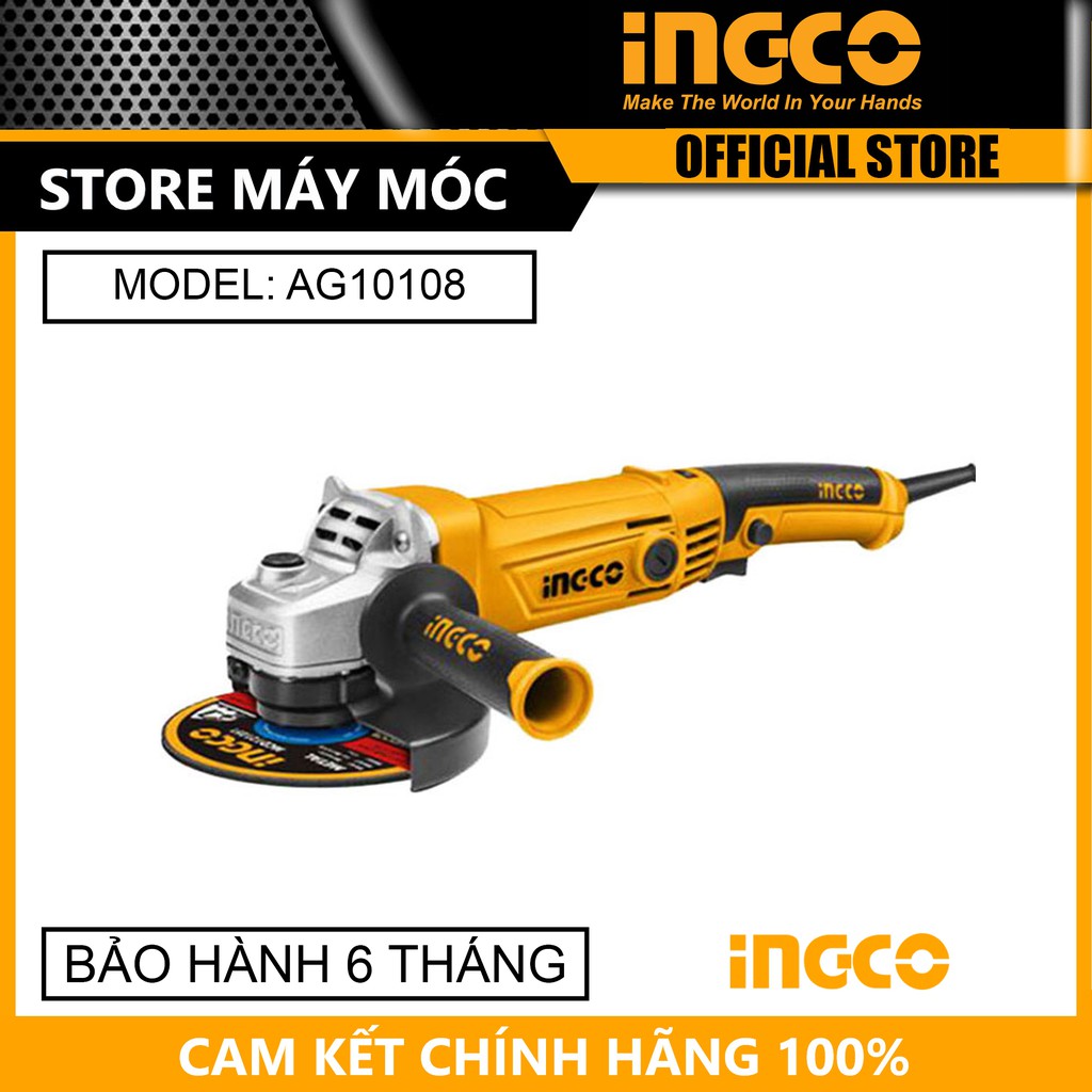 Máy mài góc 125mm 1010w ingco ag10108- hàng chính hãng