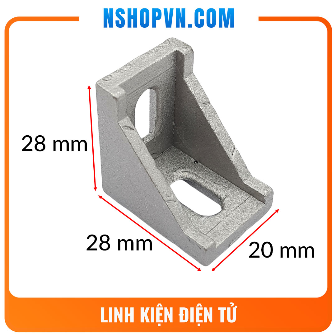 Bộ 2 Ke góc nhôm định hình 20mm