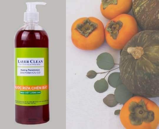 Nước rửa chén bát hữu cơ Layer Clean hương Qủa Hồng 800ml
