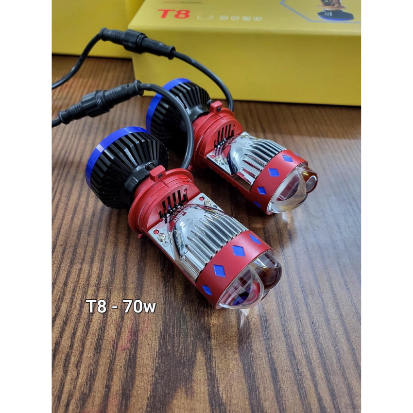 [HÀNG MỚI VỀ] Đèn pha led bi cầu T8 pha laser công suất 70W siêu sáng