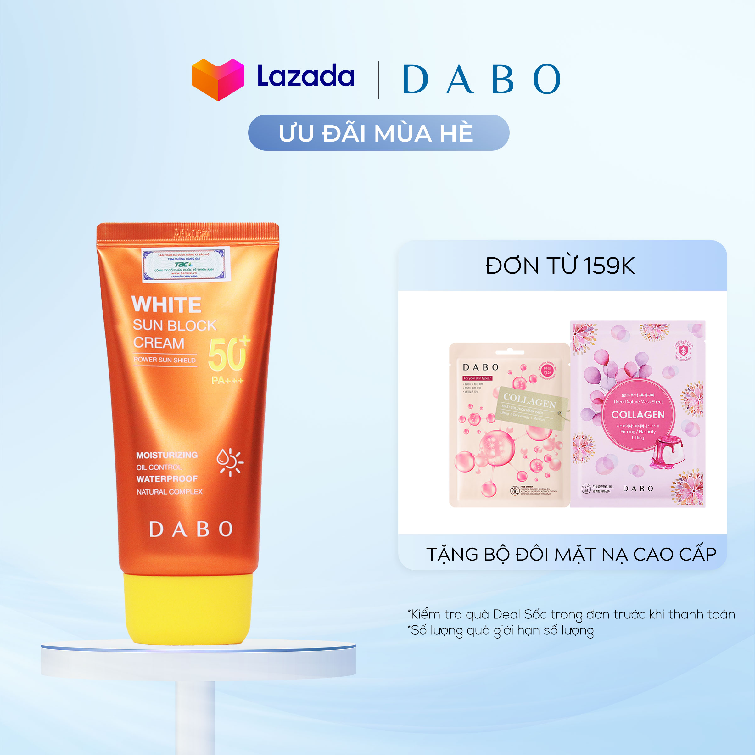 Kem Chống Nắng DABO Trắng Da White Sunblock Cream DABO 70ml