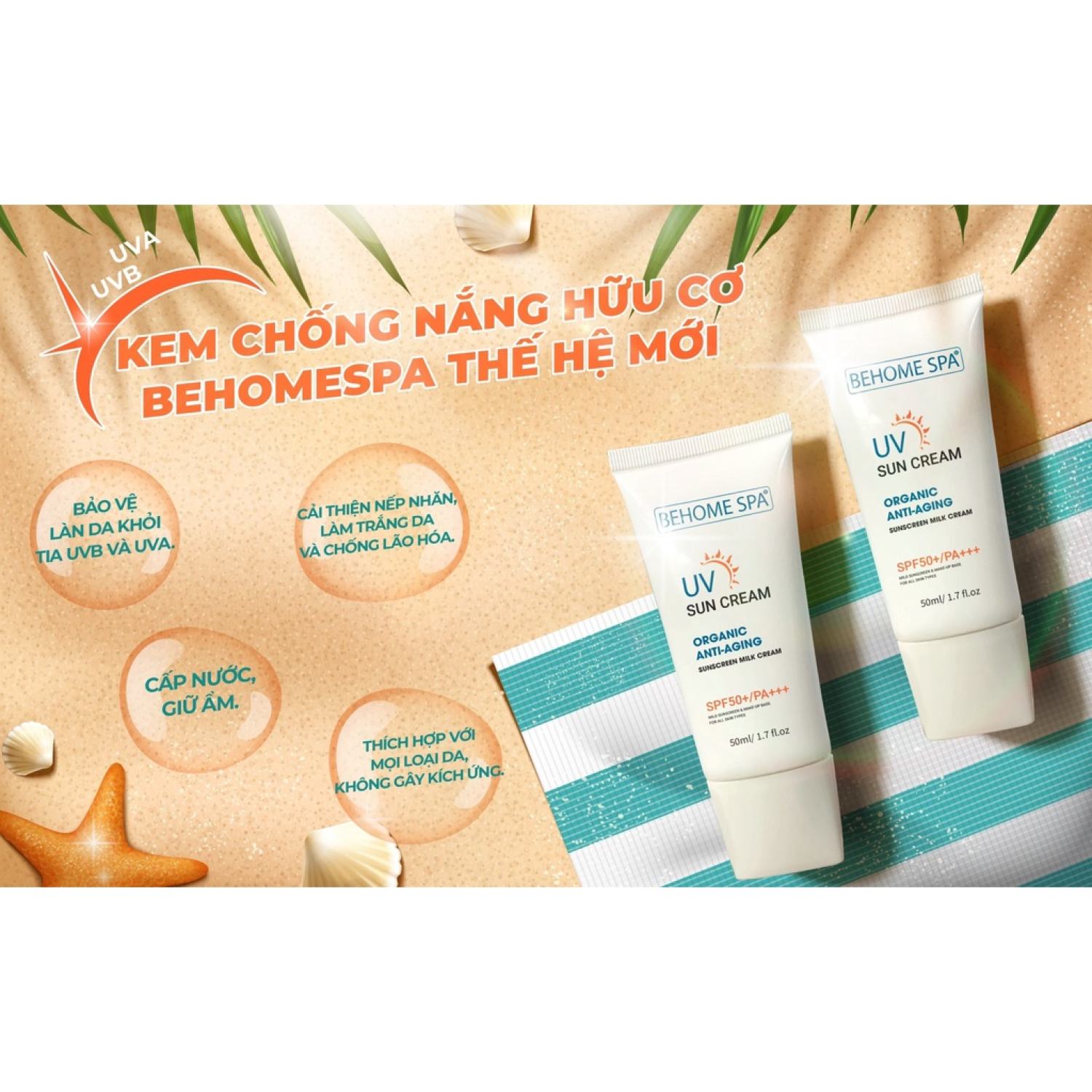 Combo phục hồi da Behome Spa (peel da sinh học+ kem dưỡng da mặt+ tinh chất tái tạo da)