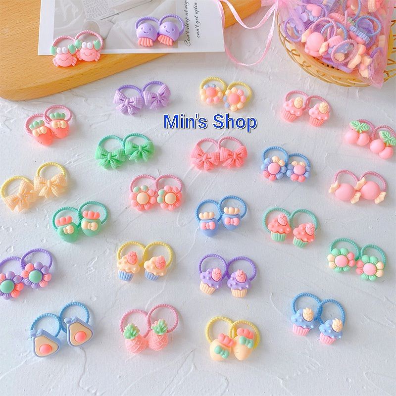 Set 30 dây buộc tóc cho bé siêu dễ thương (giao mẫu ngẫu nhiên)