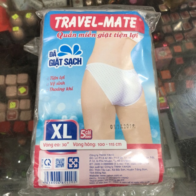 1 gói quần lót giấy nữ travel mate