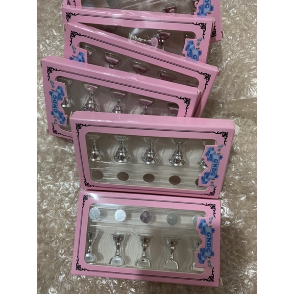 đế nam châm / 1 bộ 5 chân đế bạc