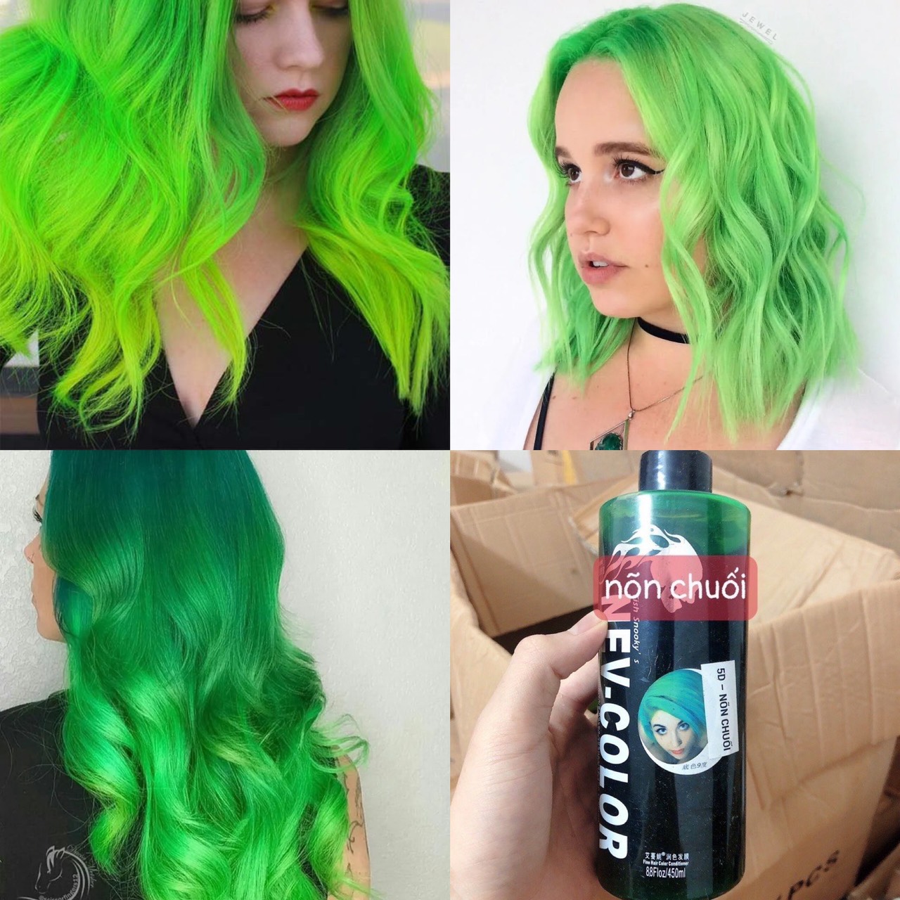 Thuốc nhuộm phủ bóng hàn quốc 5D Màu Xanh Nõn Chuối NEV COLOR