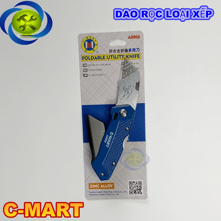 Dao rọc cáp C-Mart A0006 loại xếp có 6 lưỡi kèm theo