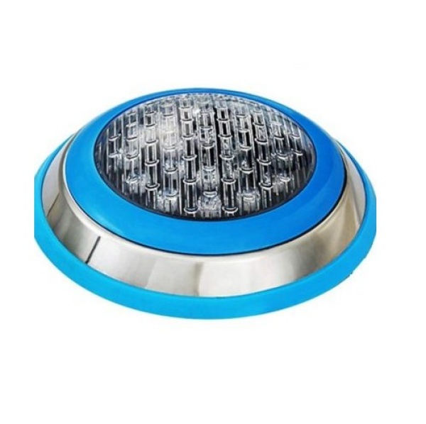 ĐÈN LED DƯỚI NƯỚC 12W-12V vỏ ngoài Inox bo viền nhựa xanh ánh sáng trắng dùng trang trí bể bơi hoặc hồ cá hay âm tường sân vườn, hoặc hồ cá - thiết bị trang trí bể bơi