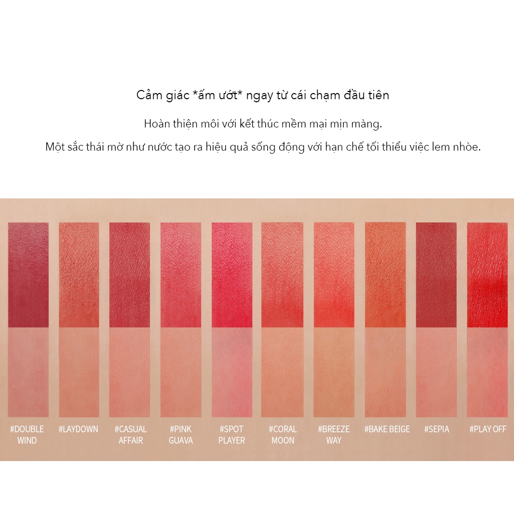 Son Kem Lì 3CE Blur Water Tint 4.6g .#First Letter