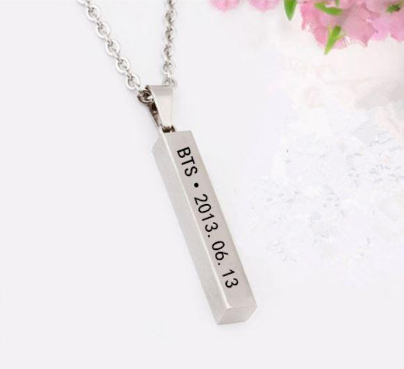 [HCM]Dây chuyền thỏi titan BTS thành viên