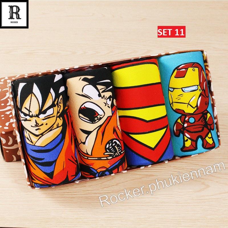 [Combo] SET 4 Quần Lót Nam Boxer - SET Sịp Boxer HOẠT HÌNH S001.11