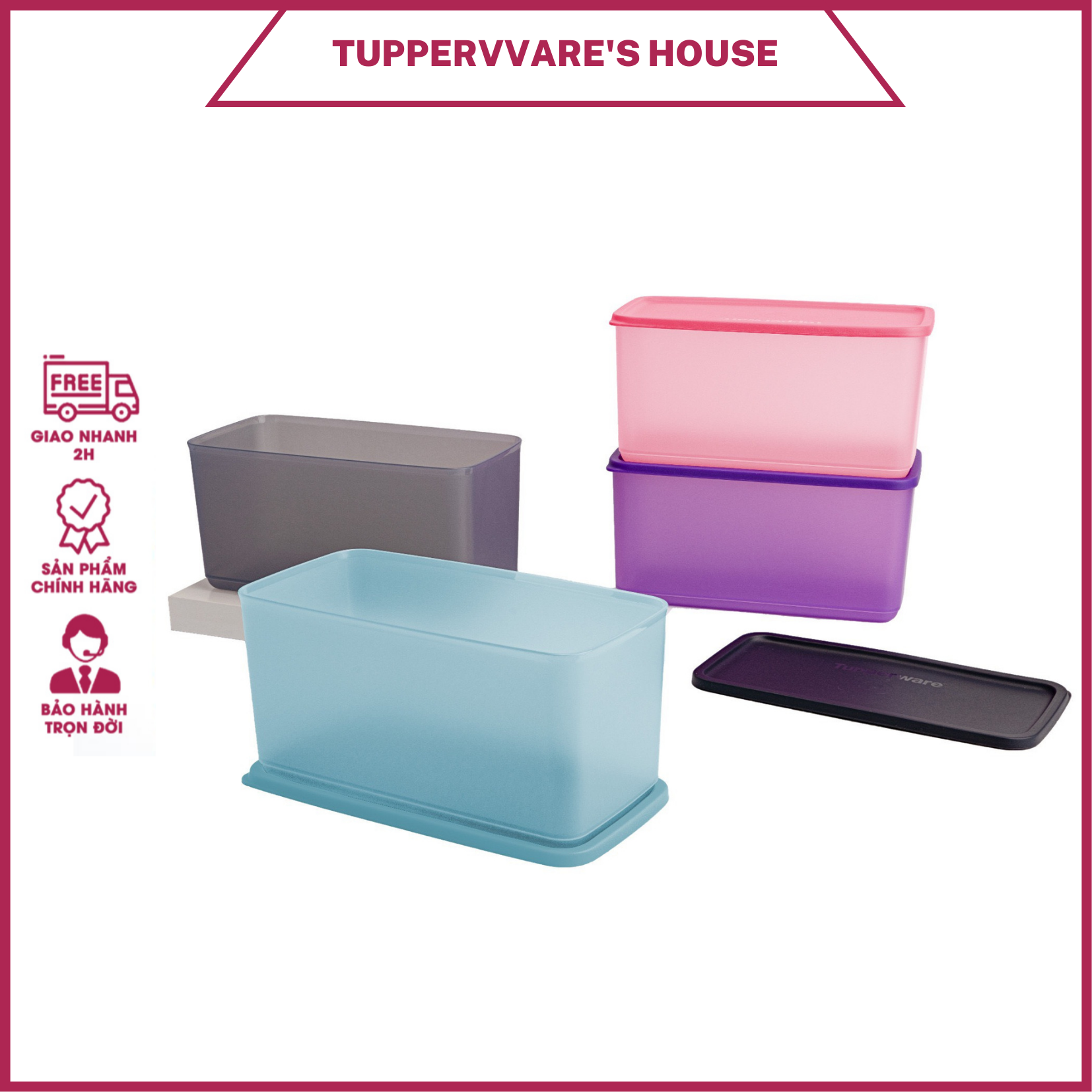 Bộ hộp Bảo quản thực phẩm Tupperware FUNTASTIC (04 hộp)