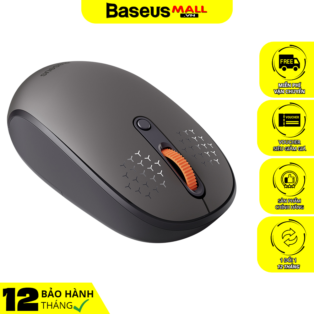 Chuột Không Dây Baseus F01A | Hỗ Trợ Wireless 2.4GHz & Bluetooth, Click Yên Tĩnh