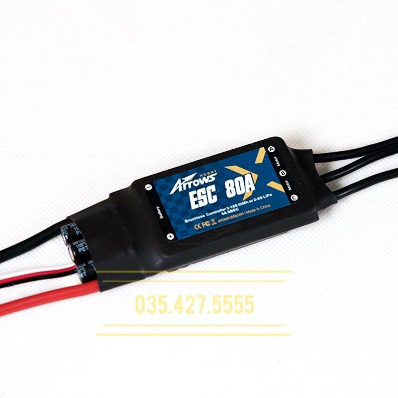 ESC Điều Tốc Không Chổi Than Arrows hobby 80A 2-6S