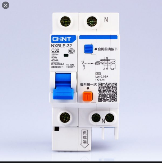 Attomat chống dòng dò Chint NXBLE-32 1P+N 32A