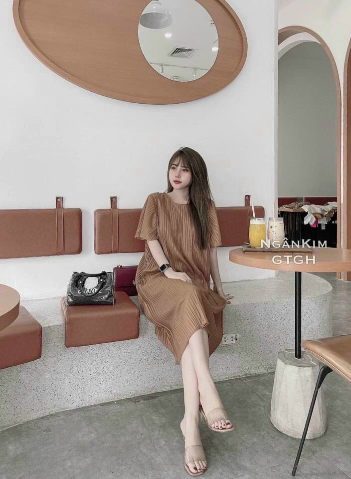 Váy bầu, đầm bầu dâp ly dáng suông thiết kế