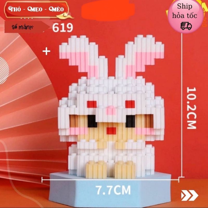 Đồ chơi  Lắp ráp Mô hình lắp ráp 3D mini 12 con giáp