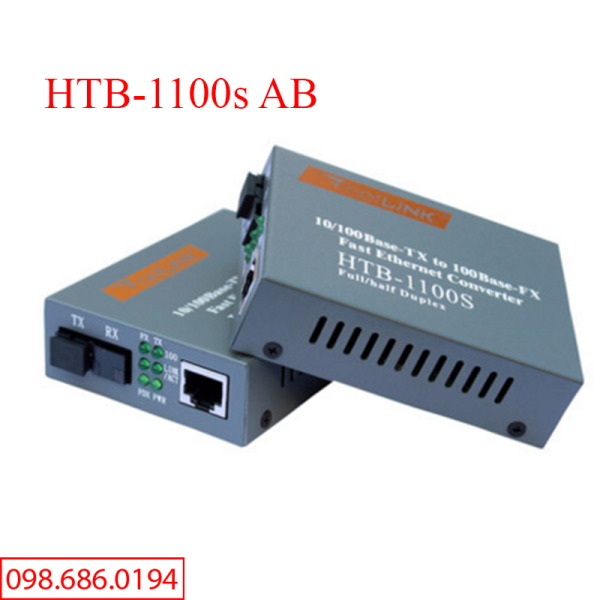 Bảng giá Cặp Converter quang HTB-1100s AB nâng cấp chất lượng - Kèm nguồn Phong Vũ