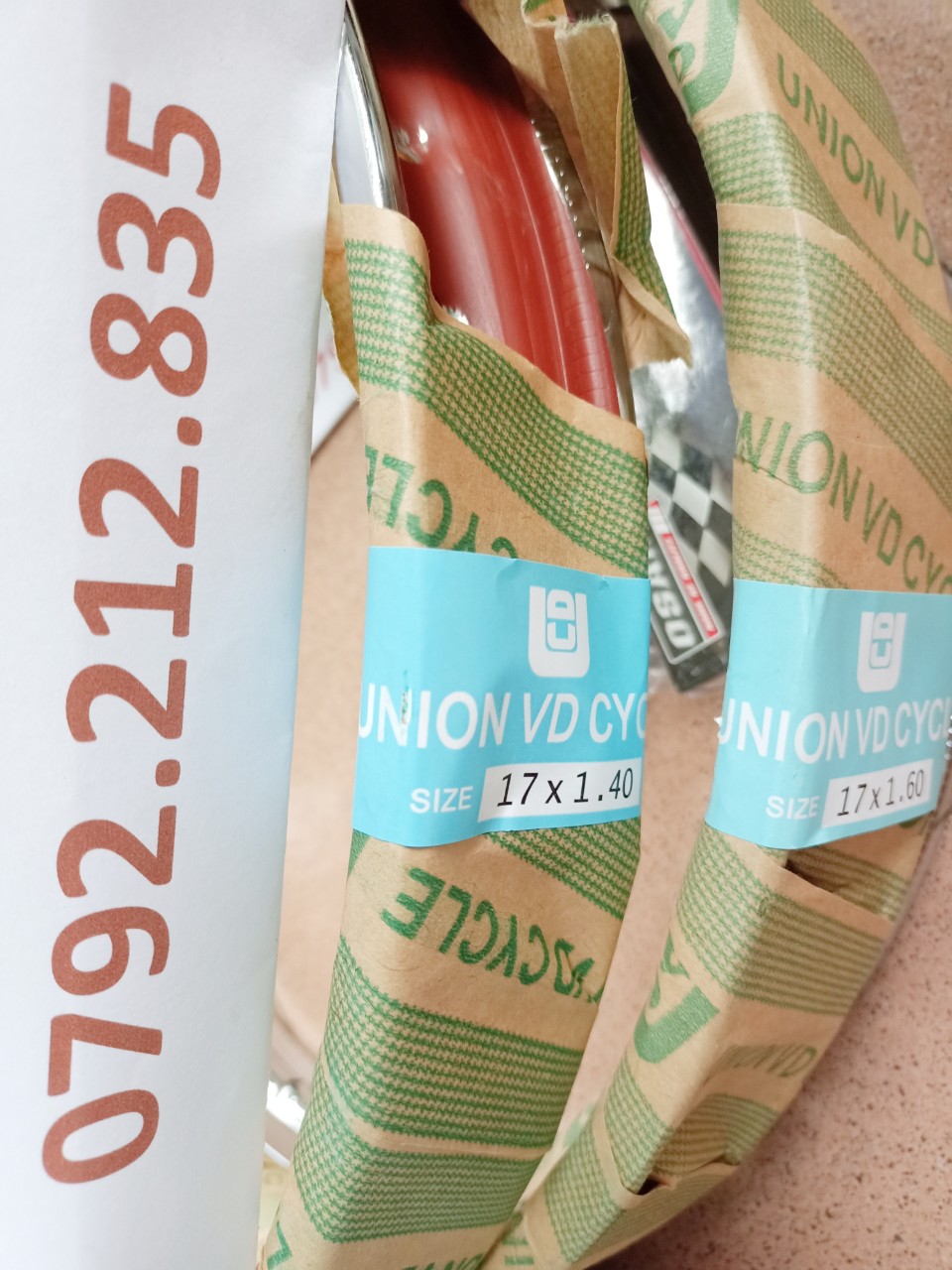 Cặp niềng sắt unionvd size 1.4 và 1.6 kèm theo bộ căm osaki loại 1 không rỉ sét gắn vừa các dòng xe máy