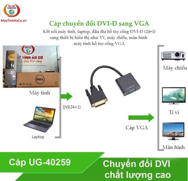 Cáp chuyển đổi DVI-D 24+1 sang màn hình LCD, máy chiếu có VGA,DVI TO VGA 24+1 - Chất Lượng Đỉnh Cao