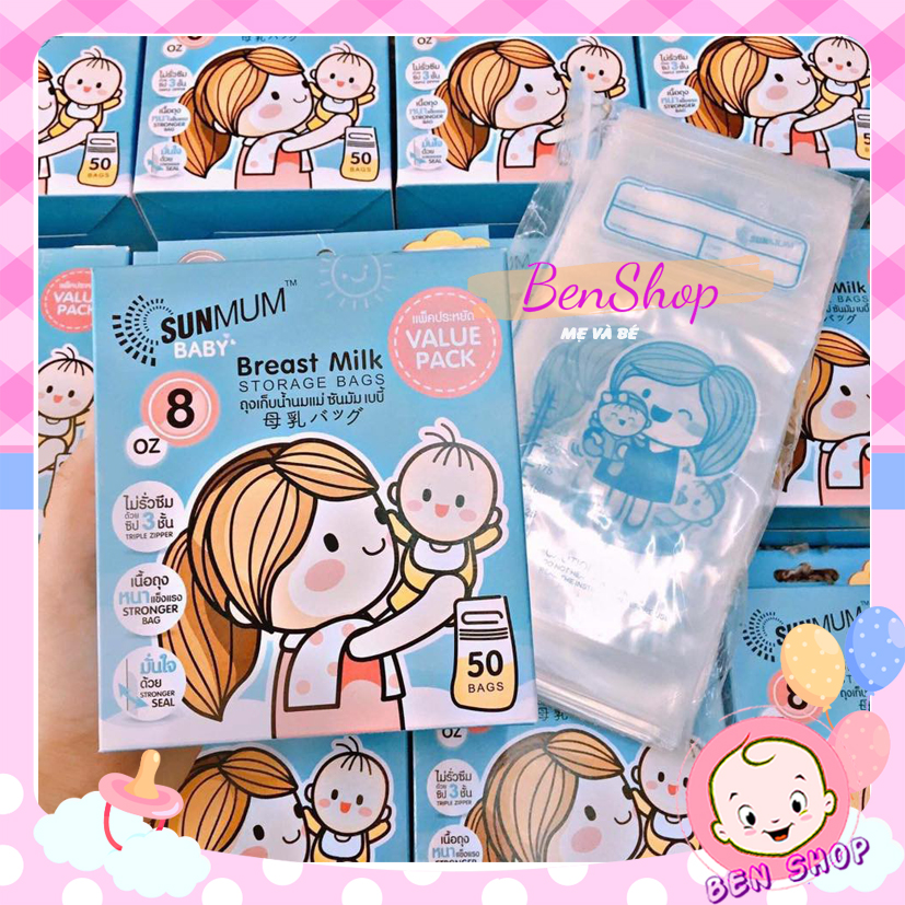 Túi trữ sữa Sunmum Thái Lan (250ml)