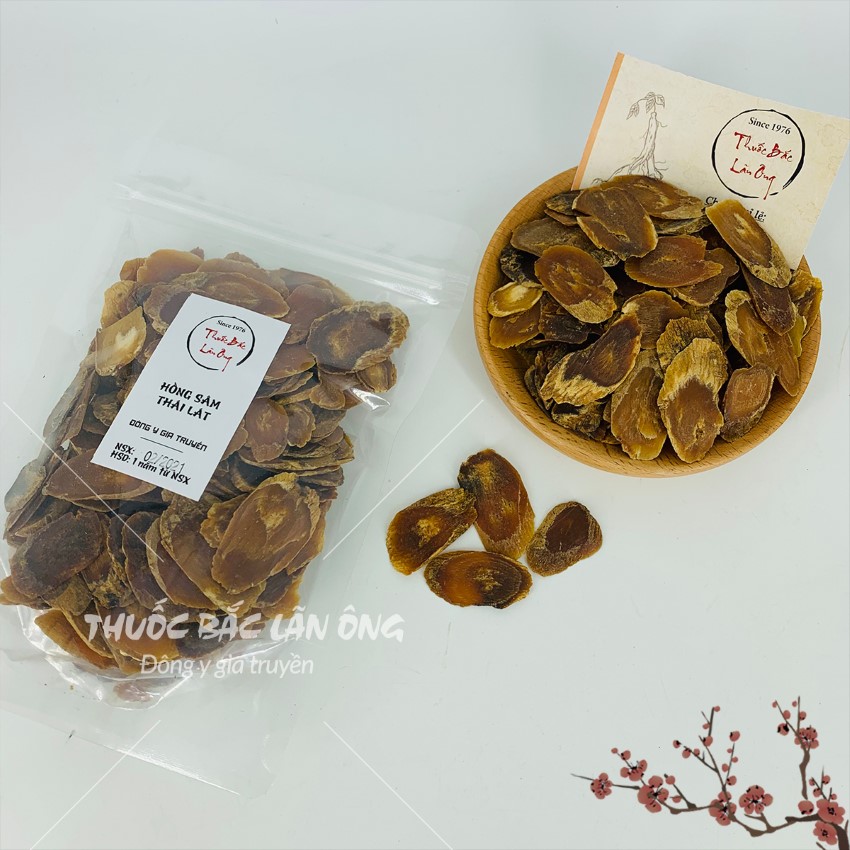 Hồng sâm Hàn Quốc 500g, nhân sâm thái lát mỏng, thơm, không tẩm đường, nguyên vị, tốt cho sức khoẻ