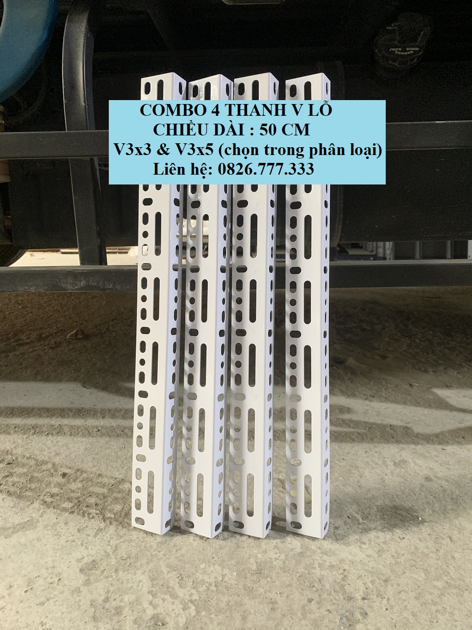 Combo 4 thanh v lỗ đa năng dài 50cm