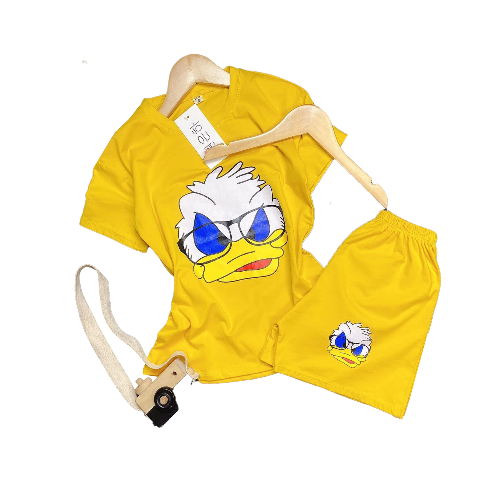 Đồ Bộ Áo Quần hình đầu vịt đeo kính cho bé nhiều màu,bộ bé gái từ 6kg-26kg.BDBG35.