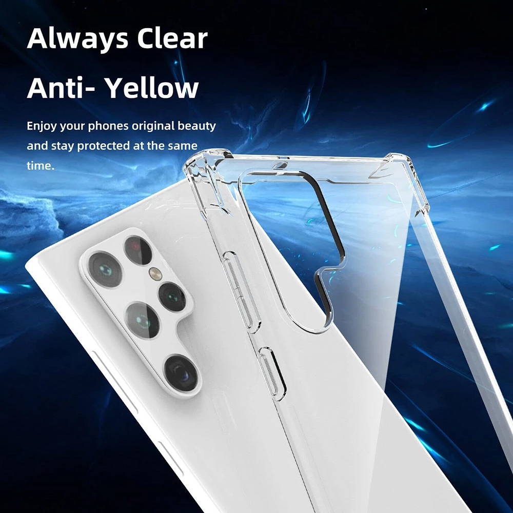 Vỏ chống va đập For Samsung Galaxy S22 Ultra S22 Plus S22 Vỏ điện thoại silicon For Samsung Galaxy S21 Plus S21 Ultra S20 FE Note 20 Ultra 5G Clear Cover Slim Vỏ trong suốt