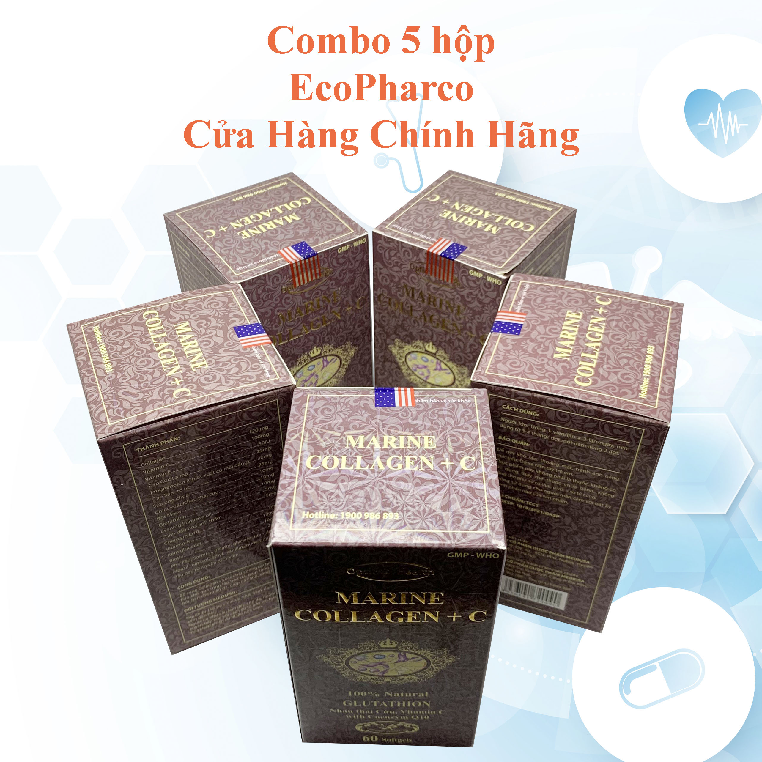 ĐẸP DA SÁNG DA COLLAGEN + C Lọ 60 V