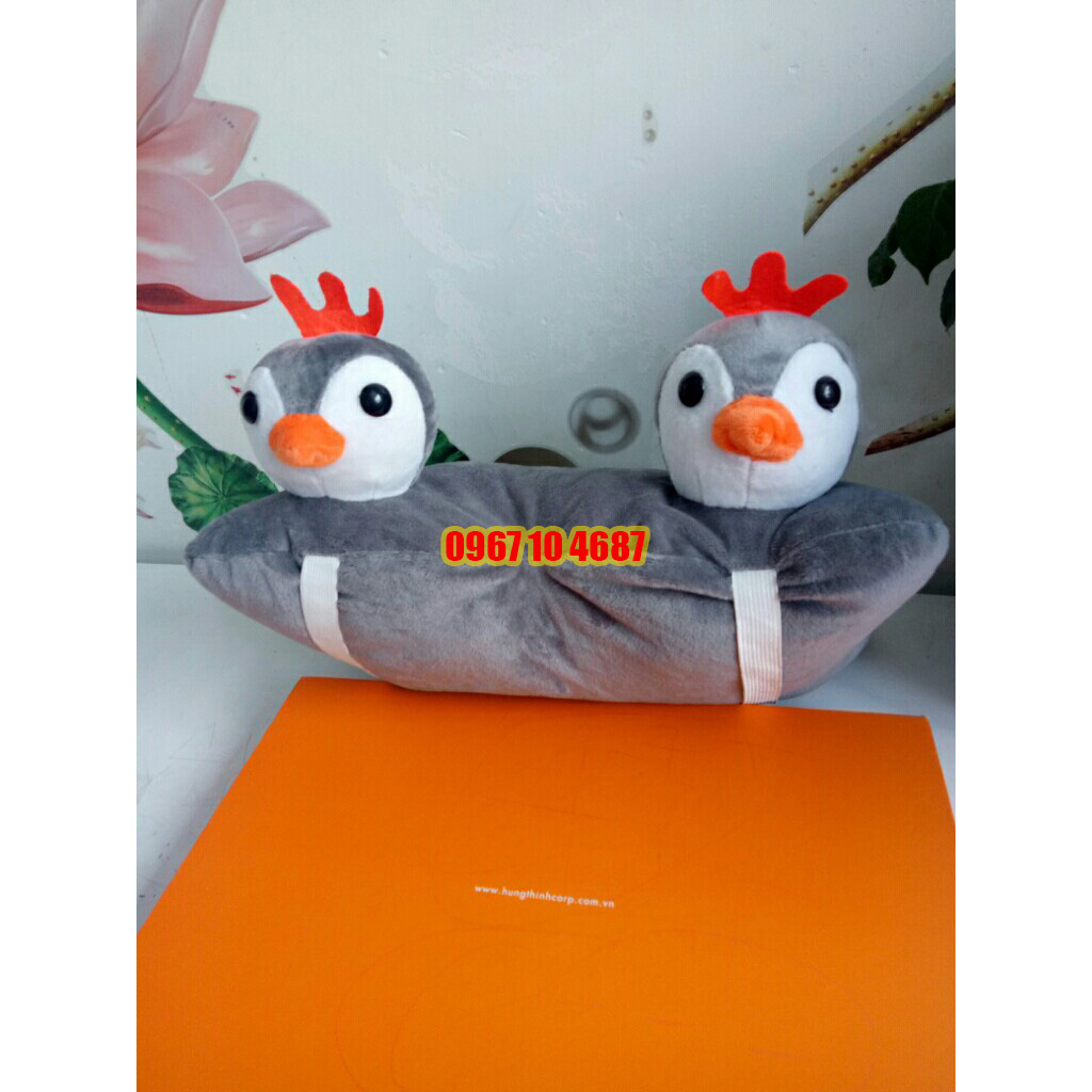 [HCM]Gối đi xe máy 2 đầu - chim cánh cụt