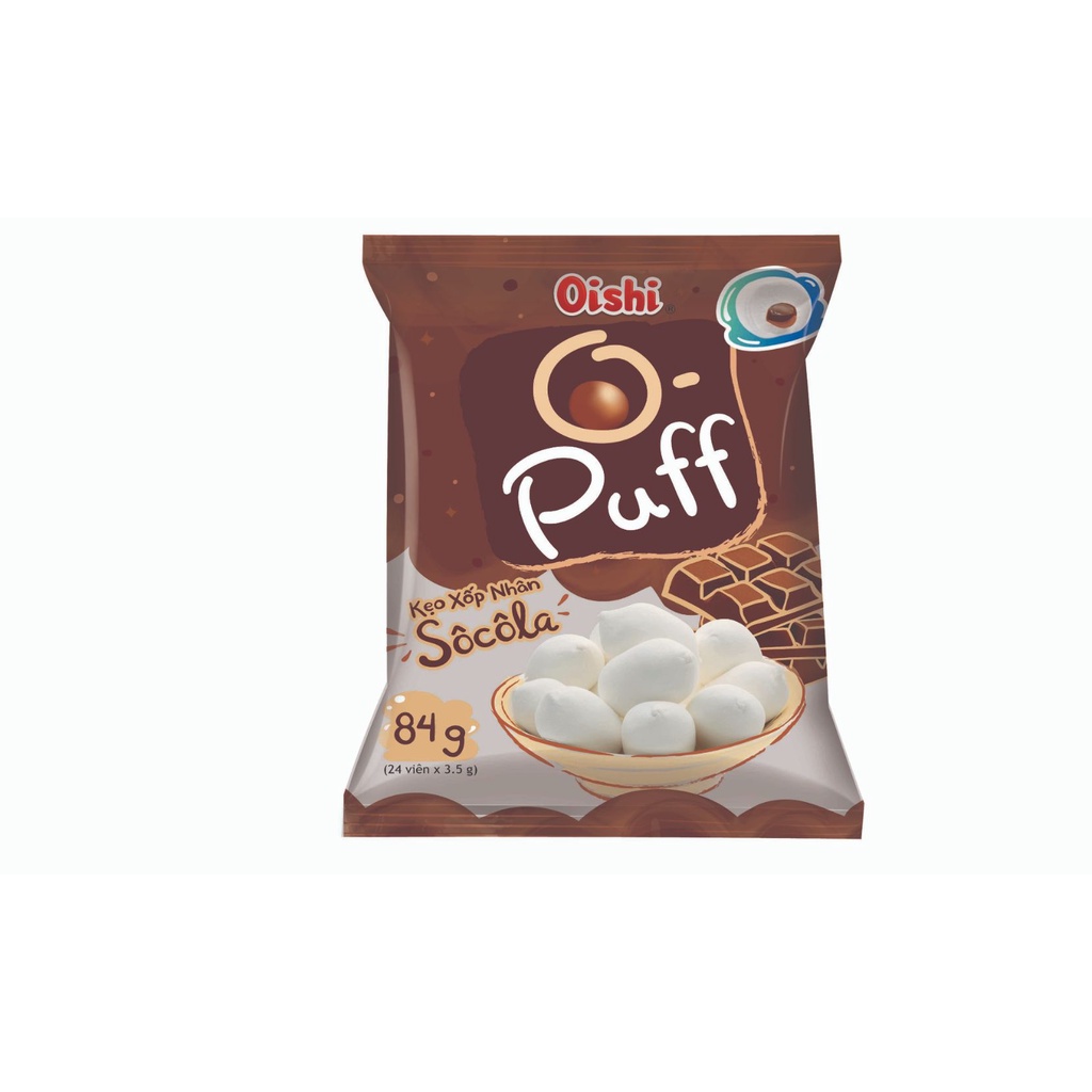 Kẹo Nhân xốp O-Puff Oishi ( Socola, xoài, matcha) 84g