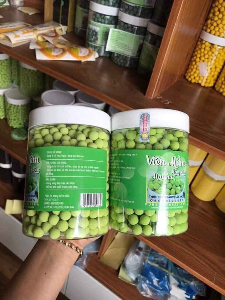 Viên mầm đậu nành hồng sâm matcha