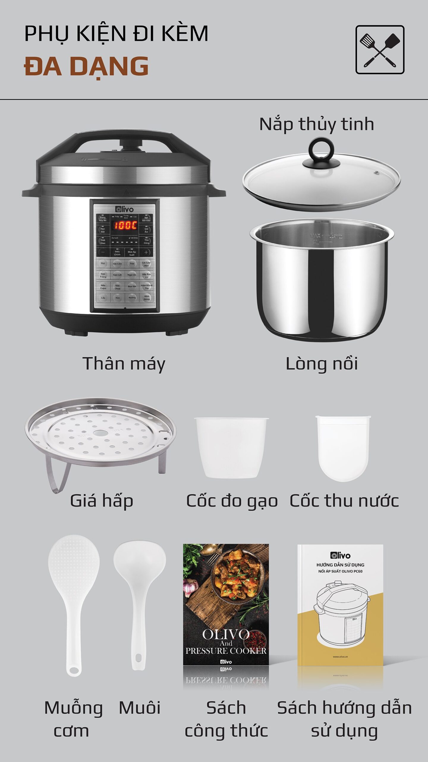 Nồi Áp Suất Olivo PC60