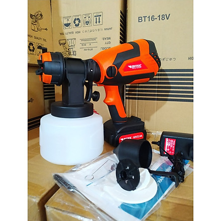 Máy phun sơn  xài pin BTEC BT16-18V