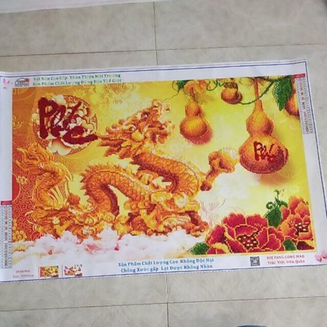 [HCM]Tranh đính đá thư pháp chữ Phúc DF268