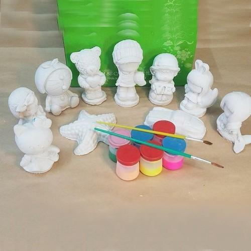 Bộ tô tượng loại 6 con kèm màu