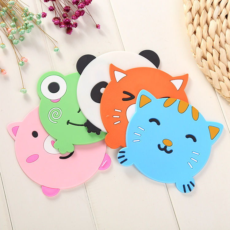 Combo 5 đế lót ly hình thú dễ thương